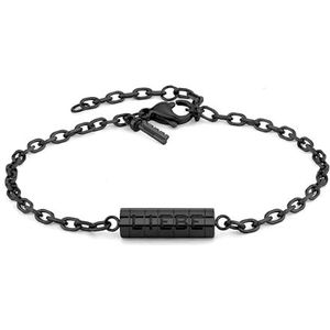 Liebeskind Berlin LJ-1588-B-21 IP Armband zwart, 21 cm, Roestvrij staal, Geen edelsteen