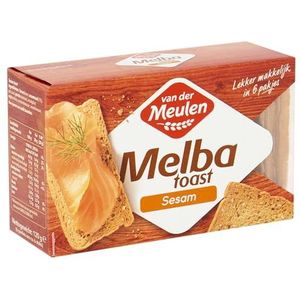 Van der Meulen Melba Toast Sesam 14x doosje 100 g