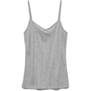 VERO MODA Dames Vmlisa Pointelle Singlet Top JRS Noos, lichtgrijs gem., M