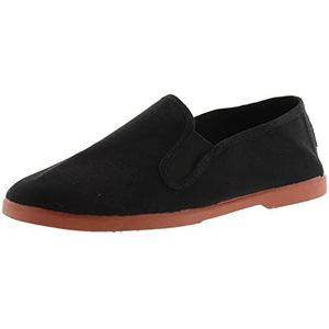 Victoria Gong Fu Unisex Canvas Espadrilles & Side Elastics & Caramel Color Sole 108019 for Adults NEGRO 37