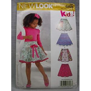 Simplicity 6258 Maat A 3/4/5/6/7/8/10/12"" Cirkel Rokken voor kinderen en meisjes, nieuwe look naaipatroon bruin, U06262A