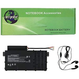 Amsahr Vervangende laptop batterij voor Acer AP18H18J, 2ICP6/56/77, Spin 3 SP314-53-51VC - Inclusief stereo oortelefoon
