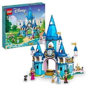 LEGO | Disney Princess Het kasteel van Assepoester en de knappe prins, Prinsessen Speelhuis met Poppetjes, Bouwbaar Speelgoed voor Kinderen vanaf 5 Jaar, Cadeau voor Meisjes en Jongens 43206