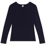 PETIT BATEAU - Iconisch T-shirt - Lange Mouwen - Blauw - Katoen