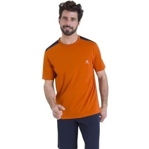 Athena - Set Korte Pyjama - Terracotta - Jersey 100% Ademend Katoen - T-shirt met Korte Mouwen + Shorts