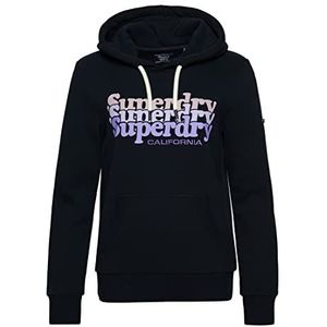 Superdry Vintage Scripted Infilll Hood W2011732A Eclipse Navy 14 Dames, blauw (Eclipse Navy), 40