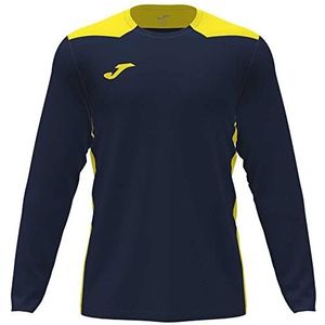 Joma 2XS T-shirt met lange mouwen voor Championship Vi, uniseks, volwassenen, marineblauw, neongeel