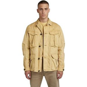 G-STAR RAW Heren Washed Cargo Field Jacket, Beige, M