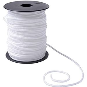 IPEA Wit nylon jaloeziekoord, 50 meter, Made in Italy, wit koord, touw voor gordijnen, jaloezieën, jaloezieën, accessoires, dikte 3 mm