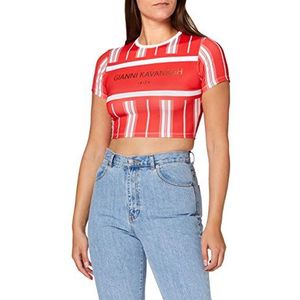 Gianni Kavanagh Red Ibiza Cropped Tee T-shirt voor dames