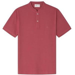 SPRINGFIELD Reconder Slub poloshirt met opstaande kraag voor heren, Rood (Hibiscus), S