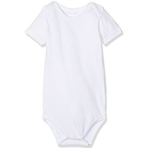 DIRKJE Unisex baby body korte mouwen ondershirt, wit, 74/80