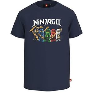 LEGO Ninjago jongens T-shirt alle Ninjas LWTaylor 121, 599 Dark Blue Melange, 92 kinderen