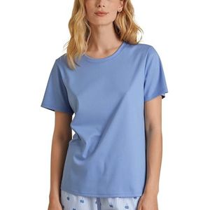 CALIDA Favourites Serenity Shirt met korte mouwen Hydrangea Blue, 1 stuk, maat 44-46, Hydrangea Blue., 44/46 NL