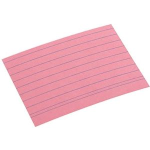 herlitz Indexkaarten A8, gelinieerd, roze, 100 stuks