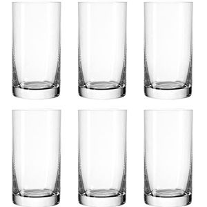 Leonardo Easy+ drinkglazen, set van 6, vaatwasmachinebestendige waterglazen, rechte glazen beker, drankset, maat M, 260 ml, 039612