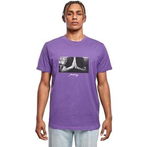Mister Tee Heren T-shirt Pray Tee, print T-shirt voor mannen, grafisch T-shirt, streetwear, Ultraviolet, L