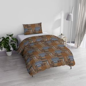 Italian Bed Linen Athena Beddengoedset, 100% katoen, ADANA TERRA, eenpersoonsbed