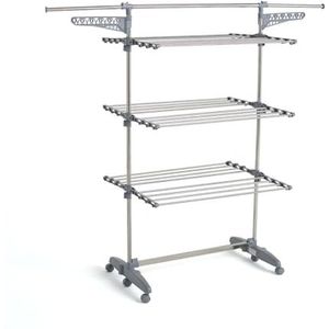 KITCHEN MOVE Kleding Airer, RVS Plastic, Zilver, L168xl68xH150 cm