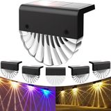 Anmossi Solar Tuinverlichting,6 stuks LED-tuinlampen,2 modi warm wit/kleur,Solar Wandlampen voor buiten en tuin,hek - waterdicht,decoratief en energiezuinig