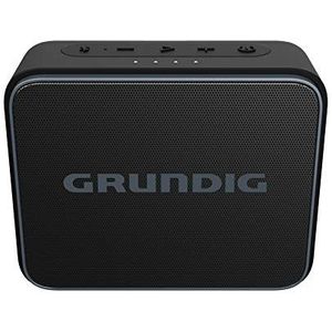 GRUNDIG Jam+ Black Bluetooth luidspreker, soundbox, 3,5 W RMS, Bluetooth 5.3, tot 30 meter bereik, tot 30 uur. Batterijduur, powerbank-functie, handsfree, waterdicht, zwart