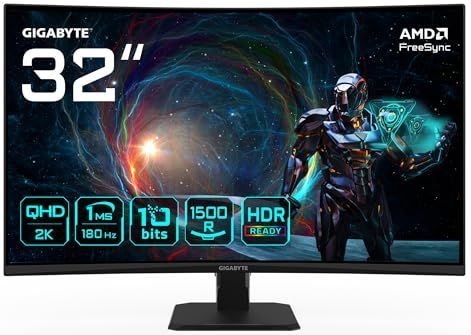 GIGABYTE GS32QCA - LED-display - Zwart - 31,5 inch - 2560 x 1440 Pixels - Quad HD
