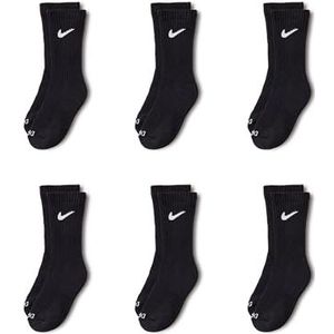 Nike - Dri-Fit Performance Basics Sokken - 6-Pack - Zwart/Wit - 63% Katoen