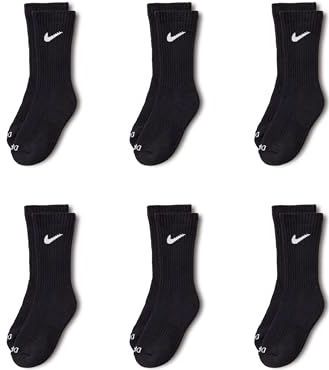 Nike - Dri-Fit Performance Basics Sokken - 6-Pack - Zwart/Wit - 63% Katoen