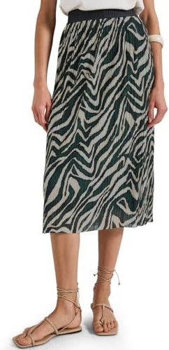 Street One - Plooirok - Groen - Dames - Grafisch Patroon