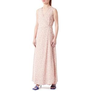TALOON Maxi-jurk voor dames, met allover-print, Roze wolwit, S