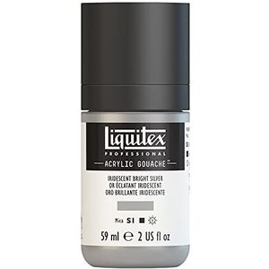 Liquitex 2059236 Professional Acrylic Gouache, acrylverf met gouache-eigenschappen, lichtecht, watervast - 59ml Fles, Iridescent Bright Silver