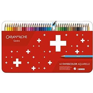 Caran d'Ache Swisscolor Aquarel potloden, 40 stuks