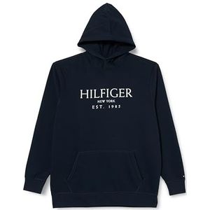 Tommy Hilfiger - Hoodie - Donkerblauw - 63% Biologisch Katoen, 37% Gerecycled Polyester