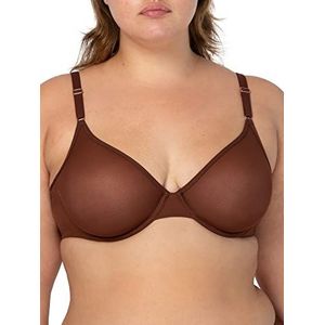 Smart & Sexy Dames pure Mesh Demi Underwire BH, Chocolade, 40D, Chocolade, 90D