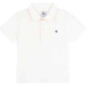 Petit Bateau Polo met korte mouwen voor jongens, Wit, 6 Jaren