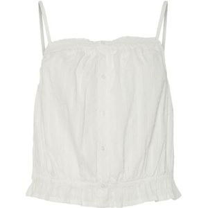 PIECES Pcfiona Sl Top WVN, cloud dancer, S