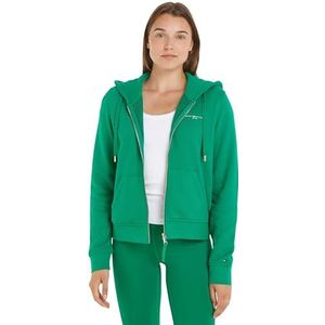 Tommy Hilfiger Dames 1985 hoodie met ritssluiting, Groen (Olympisch Groen), L