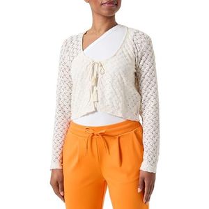 Vila Visolira O-hals L/S Cardigan, Eggnoga, M