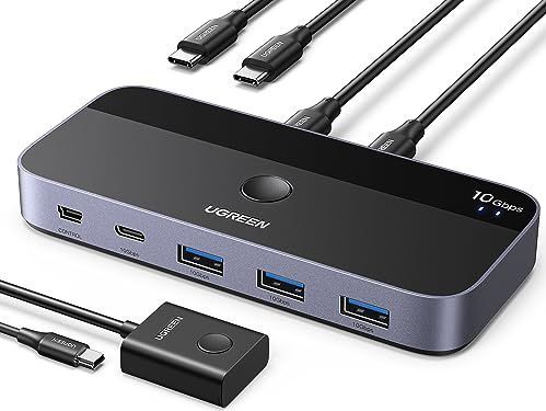 UGREEN - 2 In 4 Out USB-C Switcher - Hub - Zwart - USB 3.2
