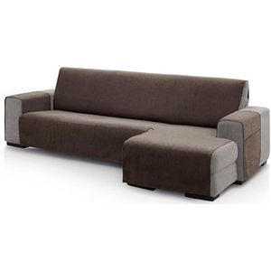 ECOMMERC3 Chaise longue-bankhoes voor hoekdeel rechts, rugleuning: 280 cm, chaise longue-overtrek kleur: bruin, zacht, 100% Made in Spain