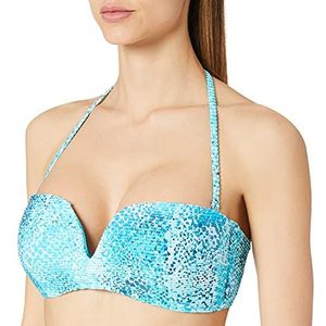 Seafolly Bandeau-beha voor dames, blauw gras, 36 NL