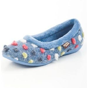 Manitu Home 340092 Pantoffel voor dames, Blauwe azuurkleurige 5, 36 EU