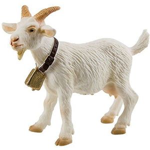 Bullyland 62318 - speelfiguur geit wit, ca. 9 cm groot dierenfiguur, detailgetrouw, PVC-vrij, ideaal als klein cadeau voor kinderen vanaf 3 jaar