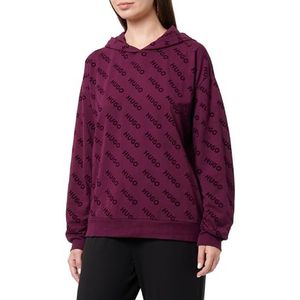 HUGO Dames VLOCKY_Hoodie Loungew_Sweatshirt, Medium Paars 510, S, Medium Paars, S