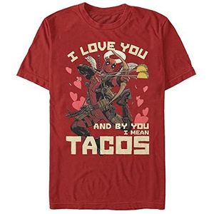 Marvel Deadpool - Taco Love Unisex Crew neck T-Shirt Red XL