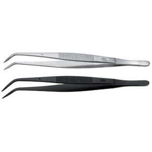 RSG Gebogen puntige pincet, 145 mm lengte, 5 stuks
