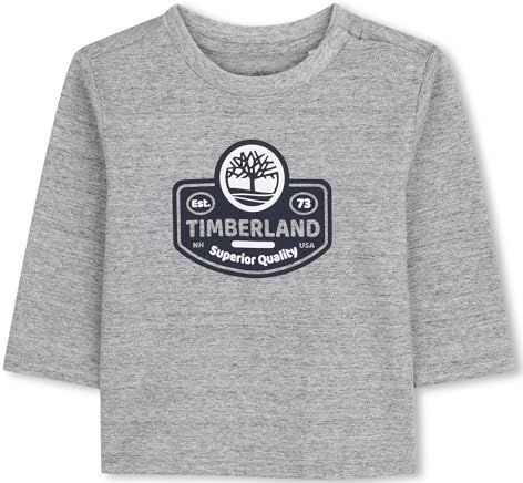 Timberland - T60588 - T-shirt - Grijs - 100% Katoen - Voor Baby Jongens