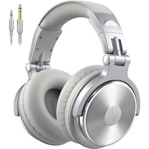 OneOdio Over-ear hoofdtelefoon met kabel, 50 mm driver, basgeluid, 6,35 & 3,5 mm jack, Share-Port, gesloten DJ hoofdtelefoon voor studio, podcast, monitor, mobiele telefoon, pc, MP3/4 (Pro-10