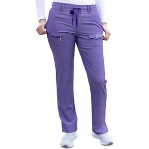 Adar Pro struikhei schrobben Voor Dames - Slank Pasvorm Taps toelopend schrobben Broek - P4100H - struikhei Druif - 3X