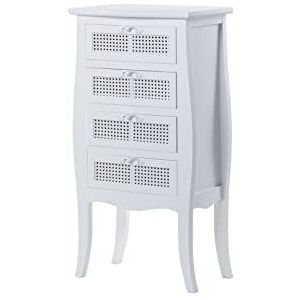 Adda Home Commode, paulownia/MDF, wit, 53 x 36 x 105 cm